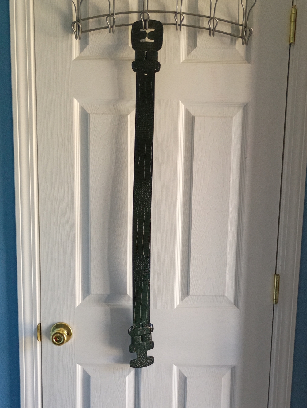 Green faux Croc Waist Belt
